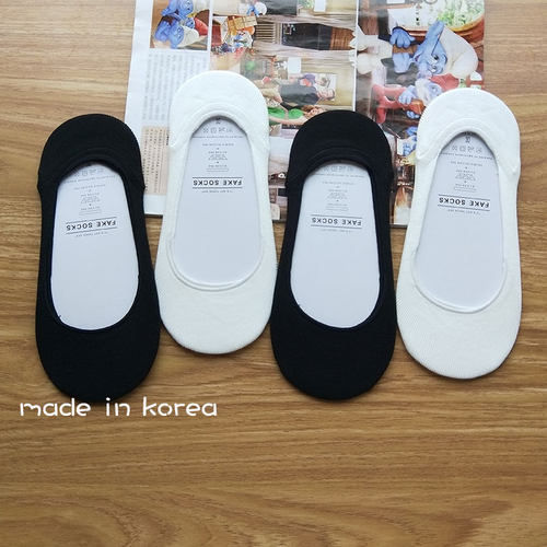 无骨全隐形夏季韩国进口黑色船袜