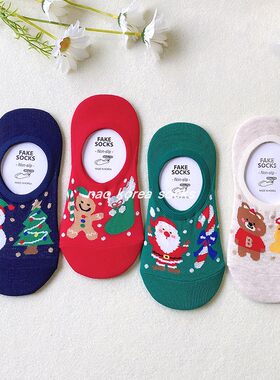 袜子女圣诞韩国可爱雪人卡通袜子