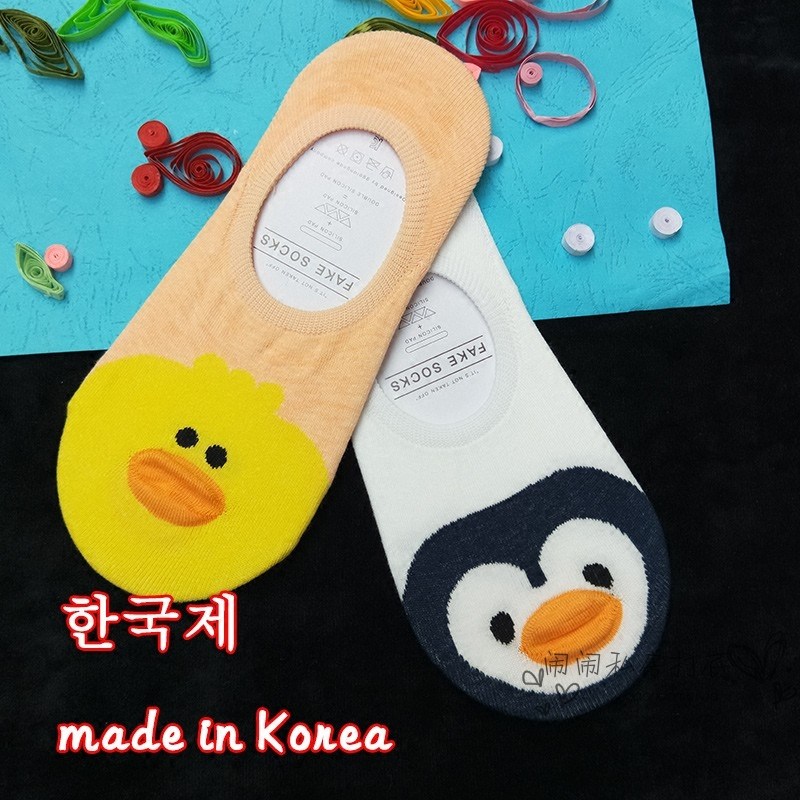 韩国船袜女隐形袜卡通