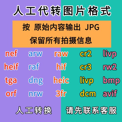 索尼raw arw转jpg佳能cr2 cr3 宾得dng尼康nef富士raf转换jpg格式