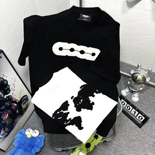 GOODBRAND短袖t恤毛巾绣提花字母潮牌宽松休闲重磅半袖男女款tee