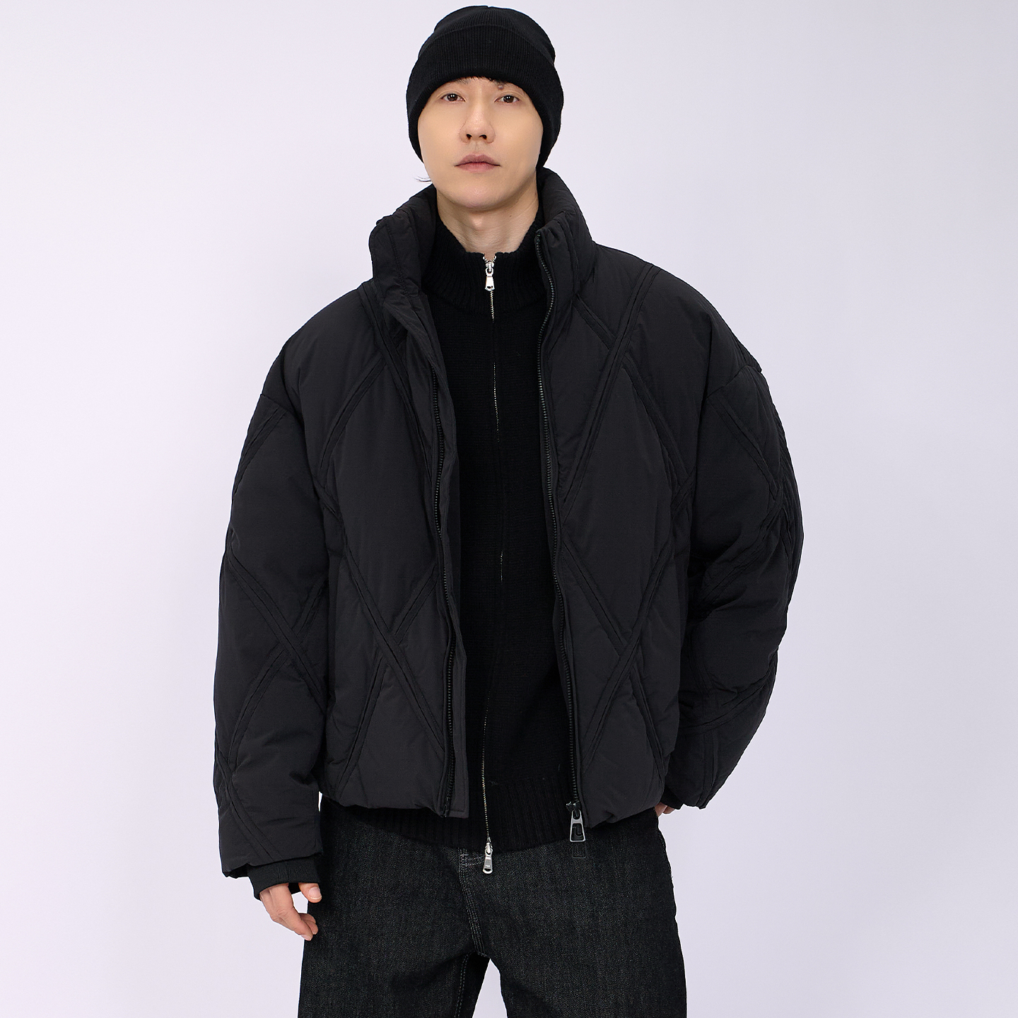 HAMB原创高级90白鸭绒立领羽绒服