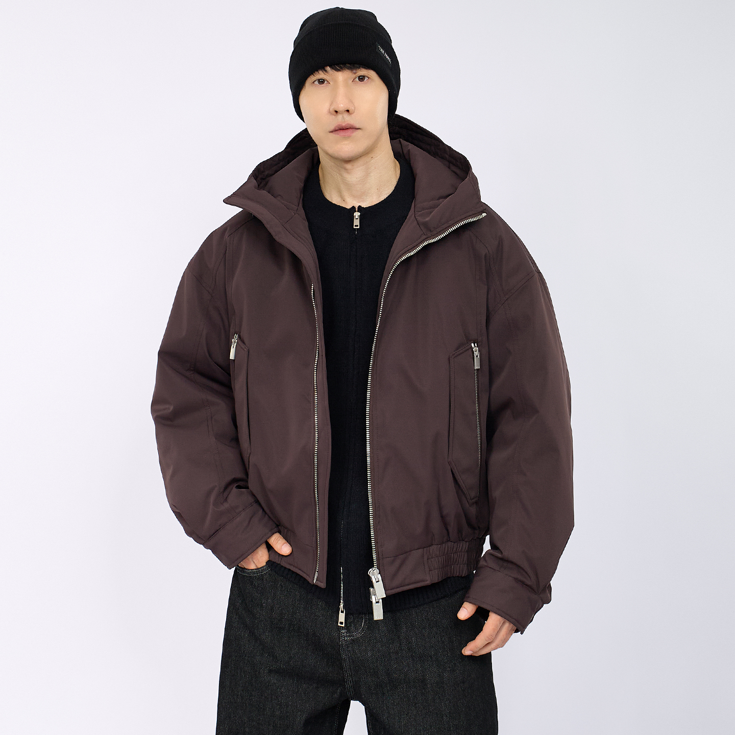 HAMB原创连帽羽绒服夹克男外套