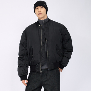 HAMB原创2025冬季新品美式复古高级感飞行员夹克羽绒服男棒球外套