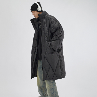 HAMB商务休闲长款立领羽绒服