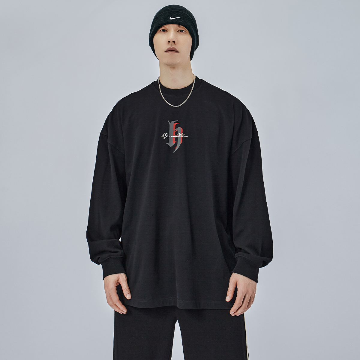 HAMB原创长袖T恤美式印花