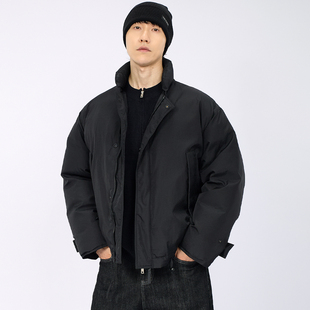 HAMB原创 2025冬季新款90白鸭绒高级感立领羽绒服夹克男休闲通勤