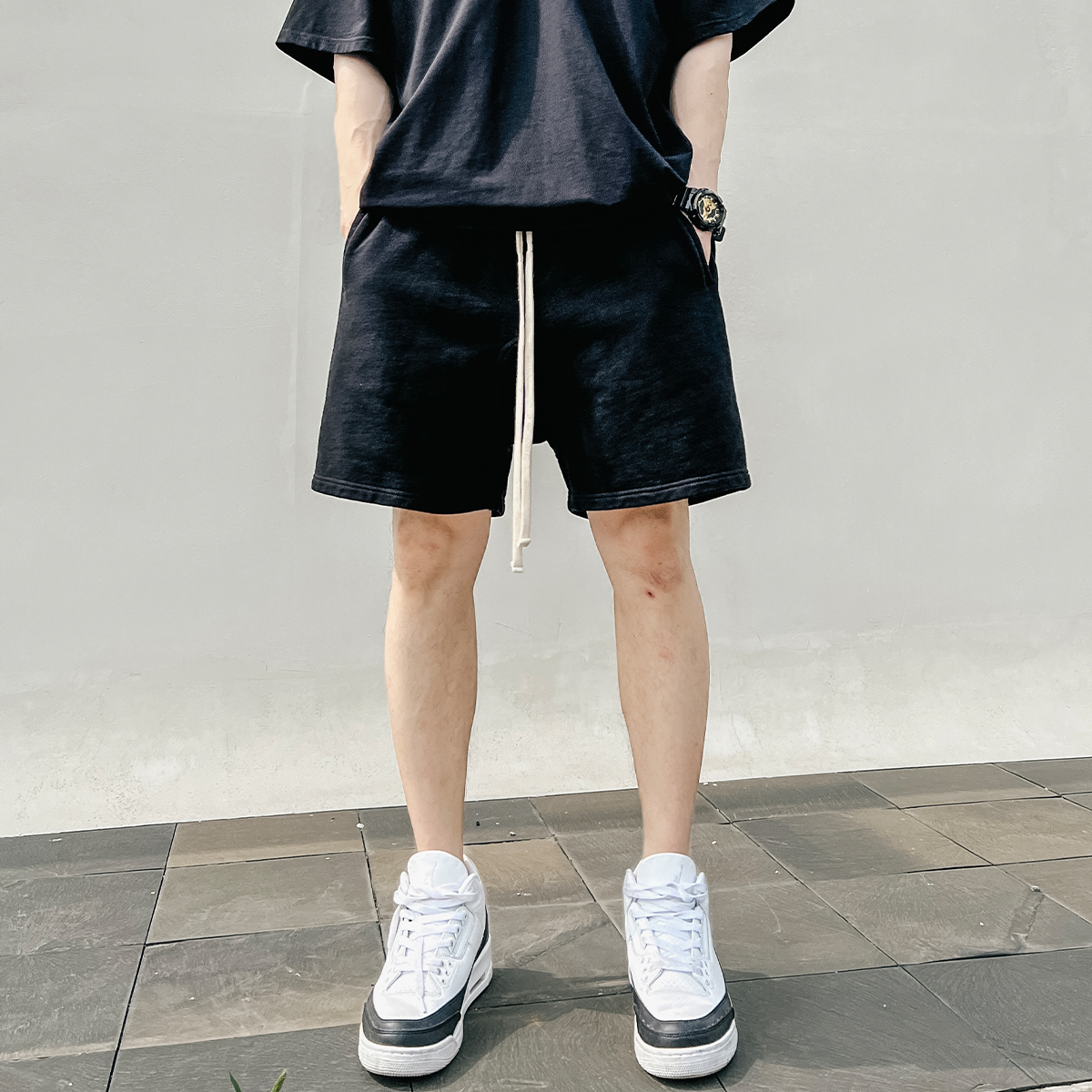 HLG.AMBITIONS美式街头宽松短裤