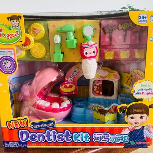 韩国小豆娃娃河马牙医儿童玩具