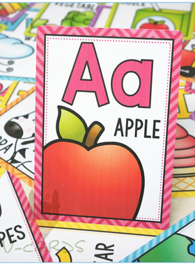 alphabet英语单词字母卡片早教启蒙幼儿园教师教具闪卡自然拼读
