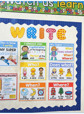 how I write poster英文如何写作规范海报闪卡片sentence句子墙贴