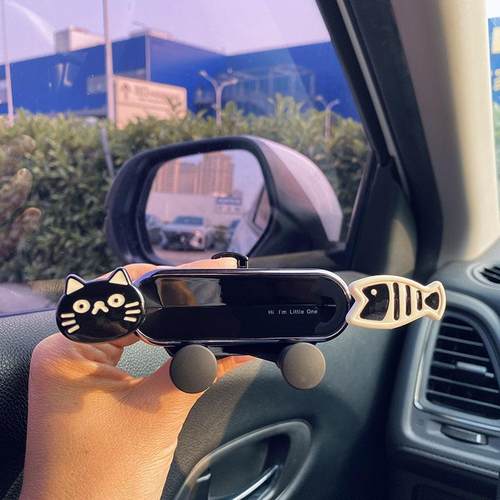 卡通可爱小猫车载手机支架