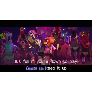 夏奇拉 主题曲 Zoo 带和声MP4视频 伴奏 KTV原版 疯狂动物城2