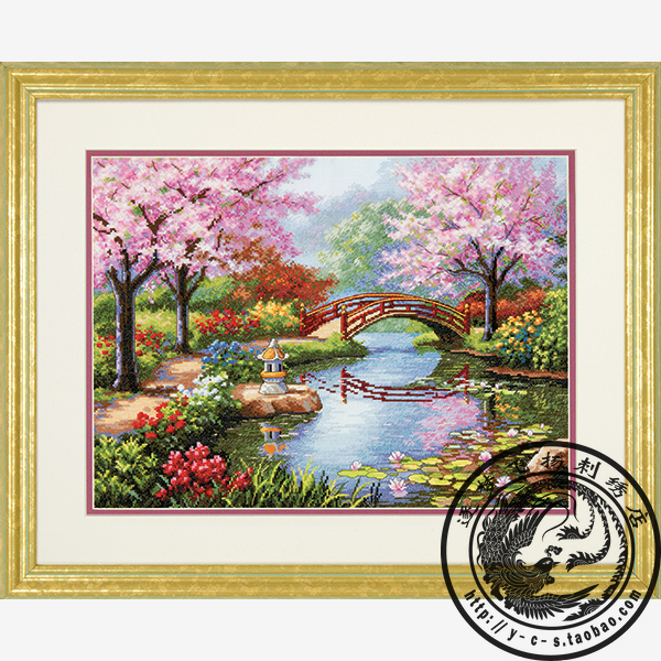 美国进口dim十字绣原装日本花园