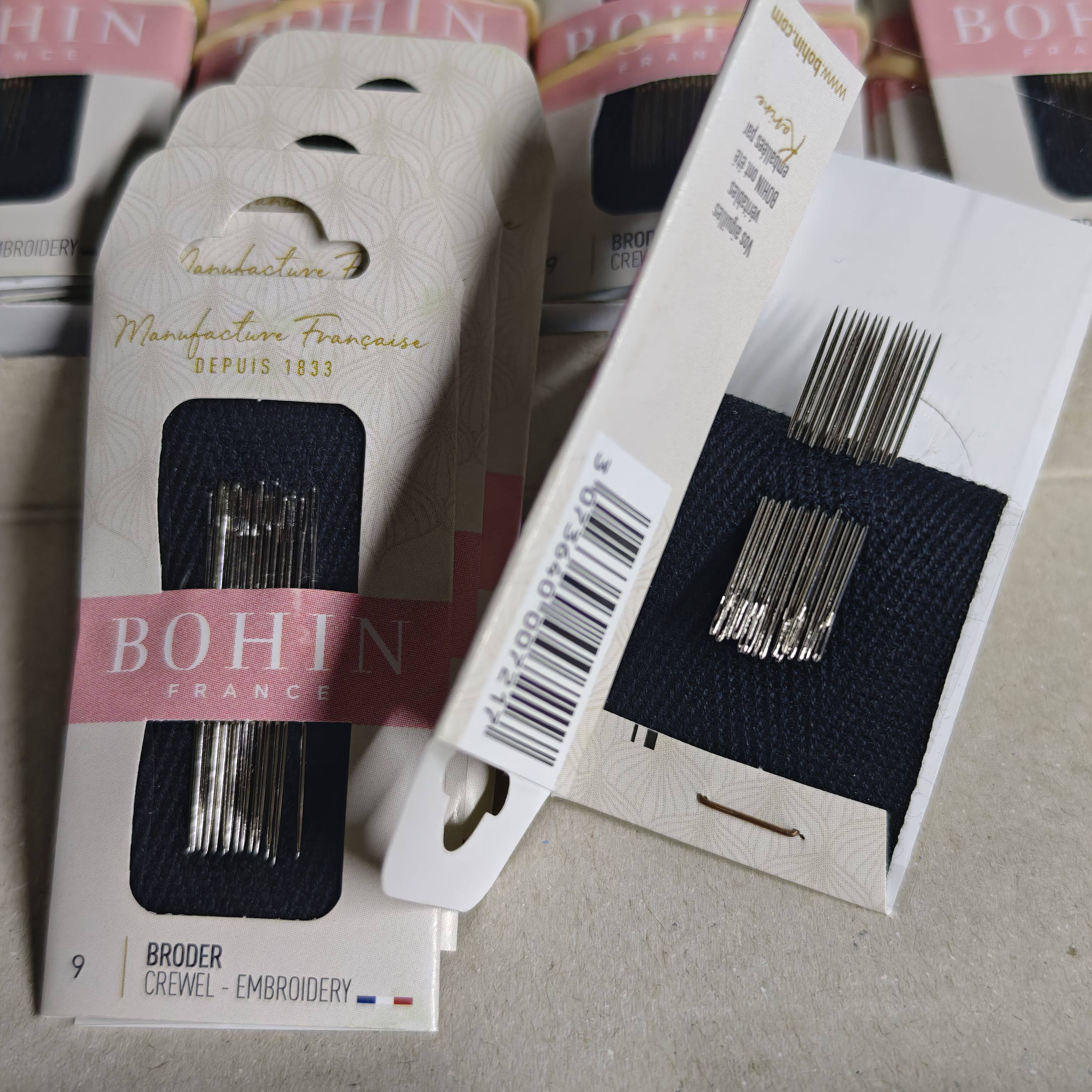 法国BH针刺绣针手缝针十字绣勾边针 9号 15根 粗细约26#针