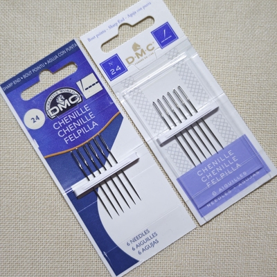 法国DMC十字绣大眼尖头针刺绣针勾边针手缝针24号 22号特别尖直尖