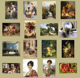 配DMC套件十字绣GK图纸 原版pdf电子版图纸5元1图 世界名画索引3