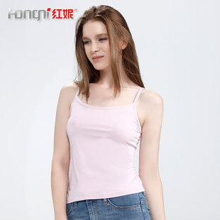 美体糖果色透气薄背心吊带衫 红妮夏女士女装 休闲纯色素色打底修身