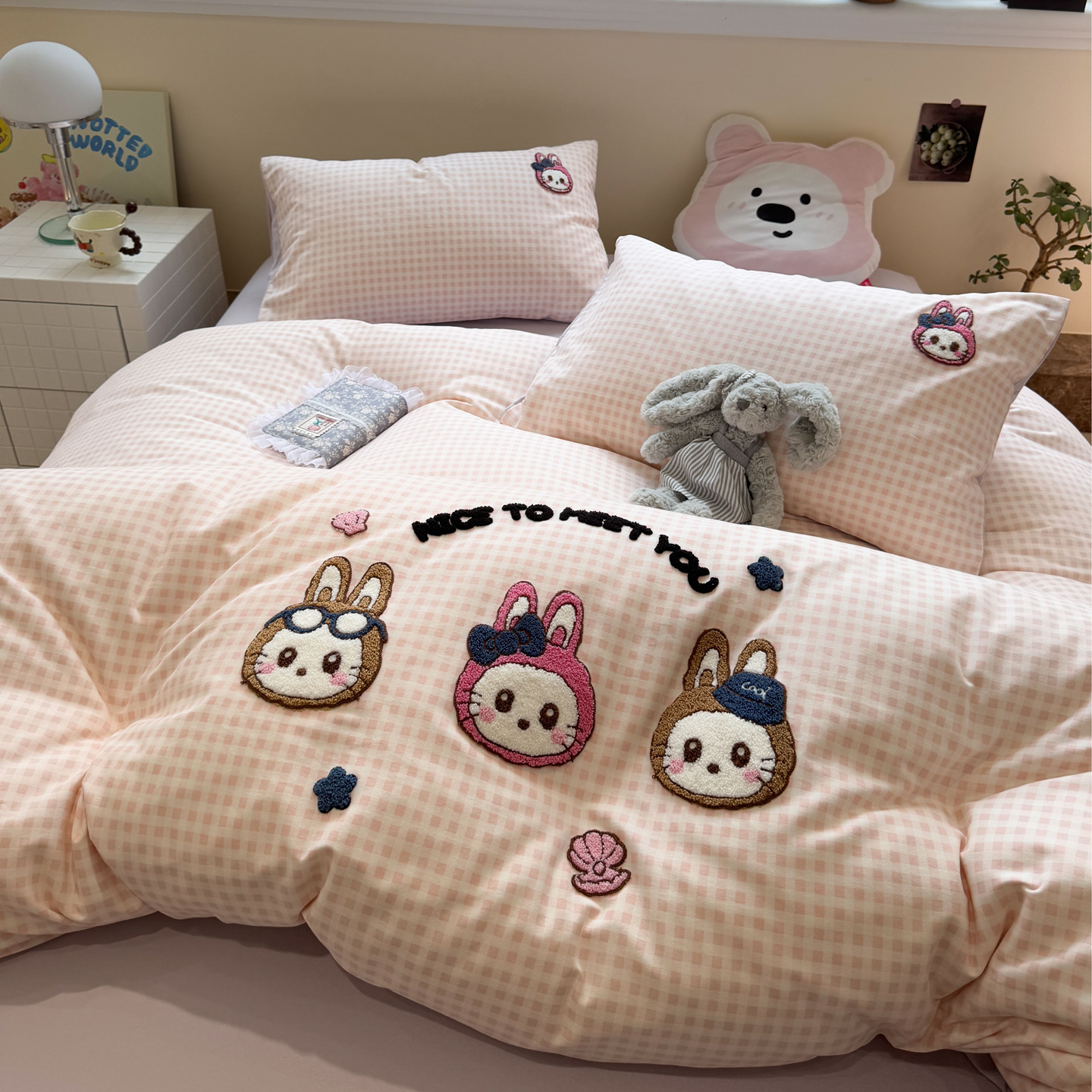 A类母婴级100全棉磨毛四件套卡通