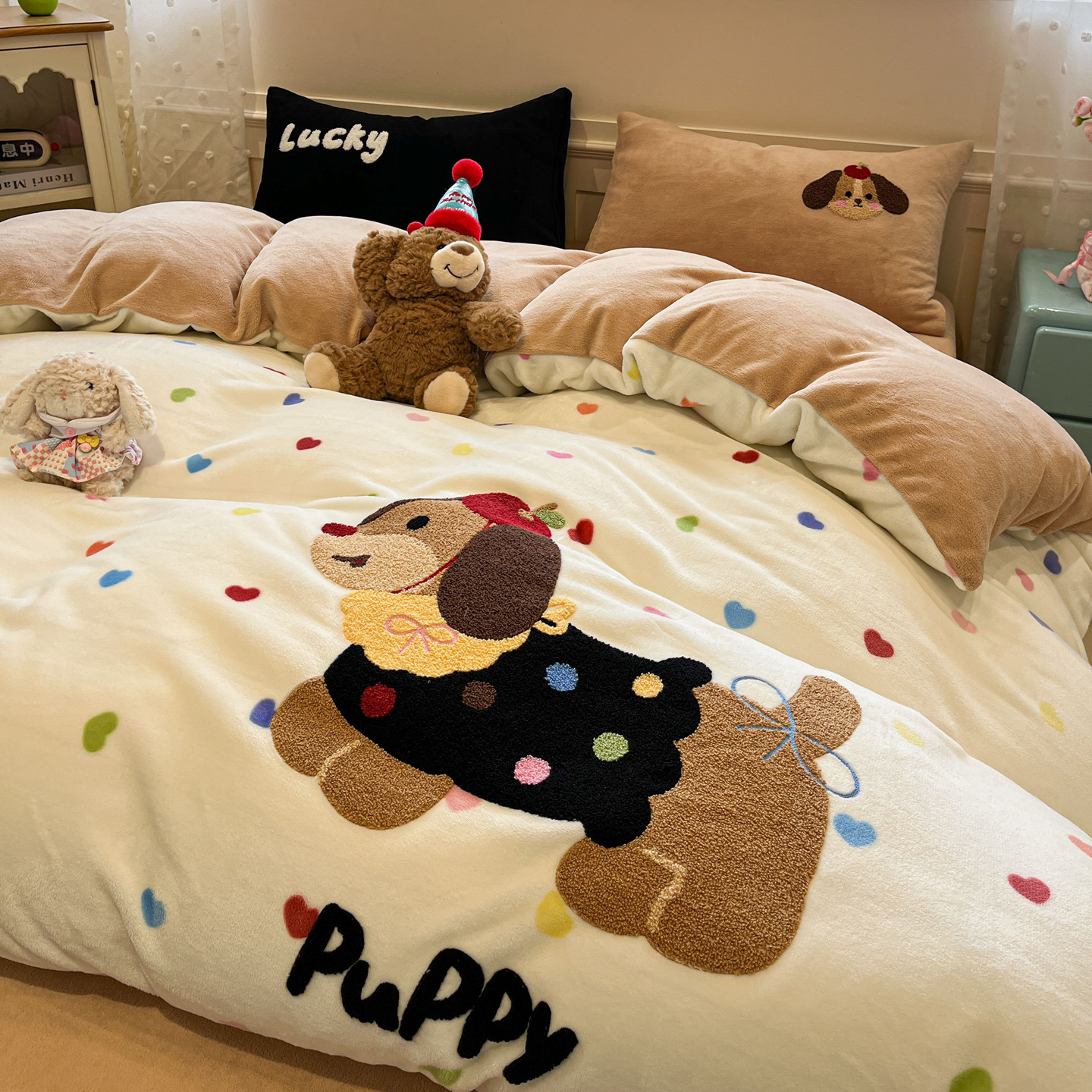 A类卡通加厚牛奶绒四件套冬季宝宝绒可爱床单被套儿童三件套床笠4,床上用品,床品套件/四件套/多件套,淘宝优惠券,粉丝福利购,淘宝优惠卷