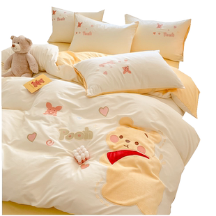 A类卡通100全棉床上四件套儿童三件套纯棉被套男孩床单人床品床笠