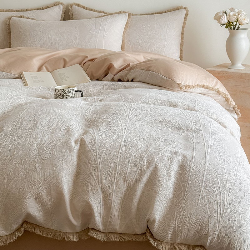 A类母婴级全棉提花三层纱四件套