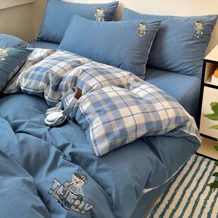 卡通儿童100纯棉四件套全棉床单被套宿舍三件套床笠可爱四季床品4