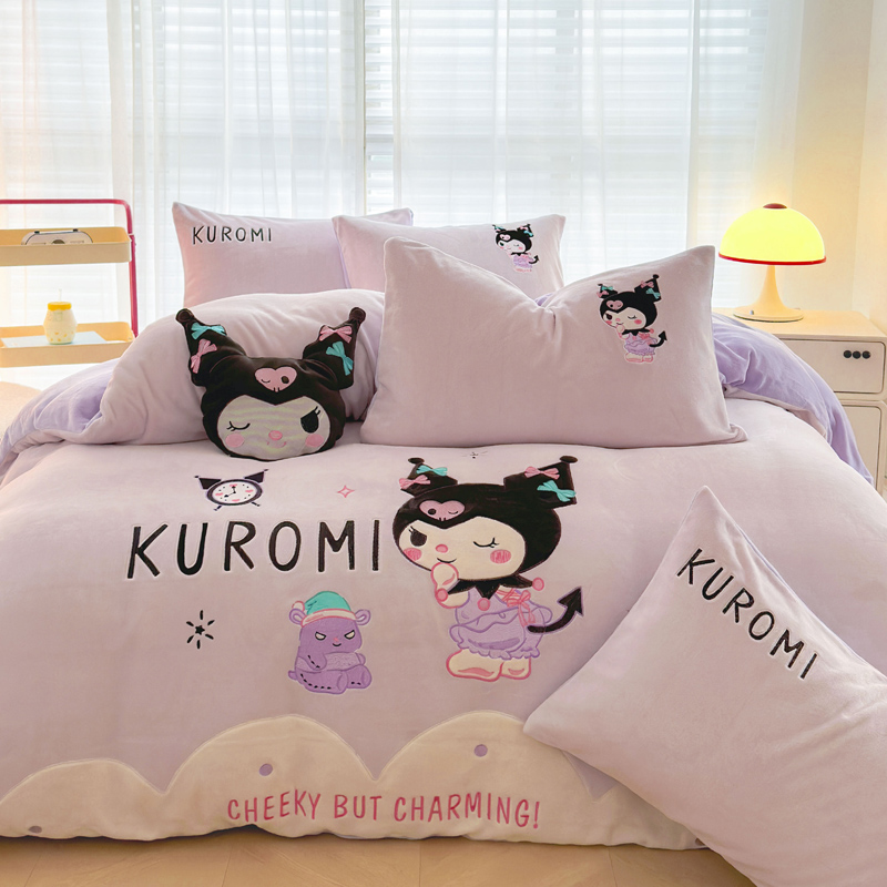 A类牛奶绒四件套库洛米