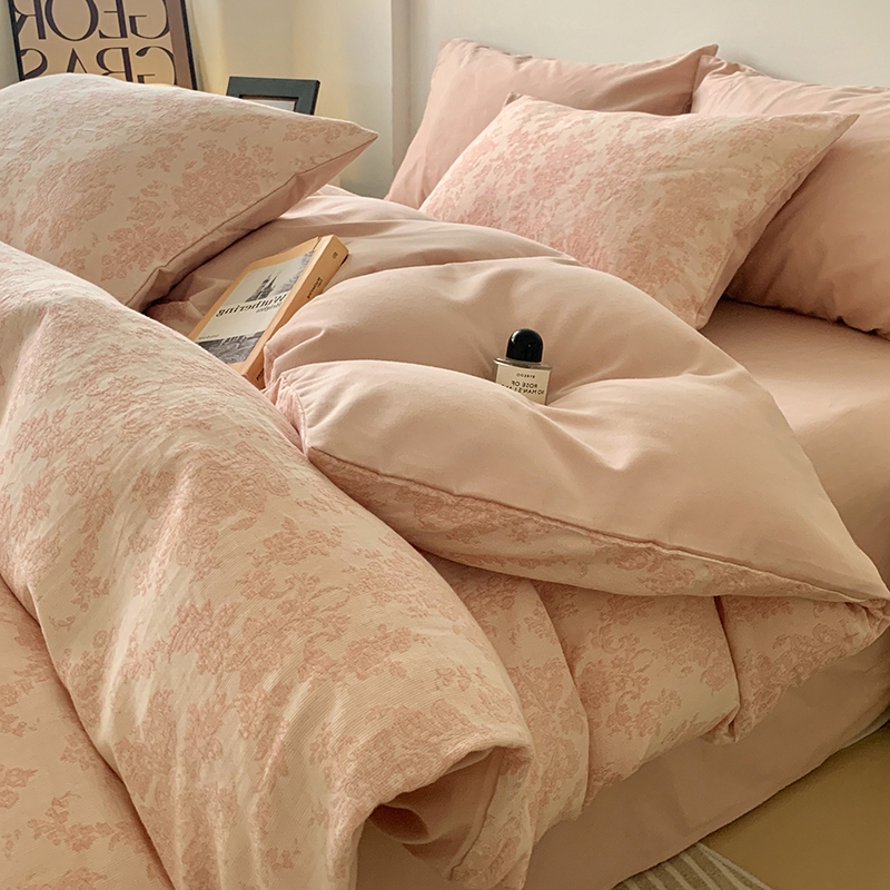 A全棉双层纱B加厚全棉磨毛四件套