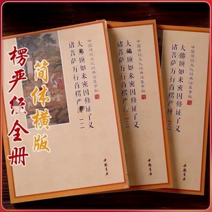 楞严经手抄本简体横板带注音硬笔临摹抄写本练字帖初学者抄经本