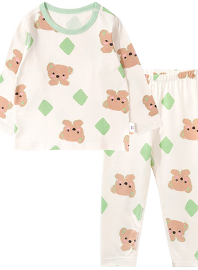 瑁恩瑁爱女童精梳棉秋衣秋裤套装