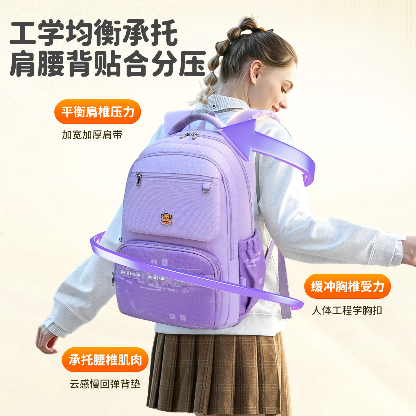 大嘴猴正版初中生书包