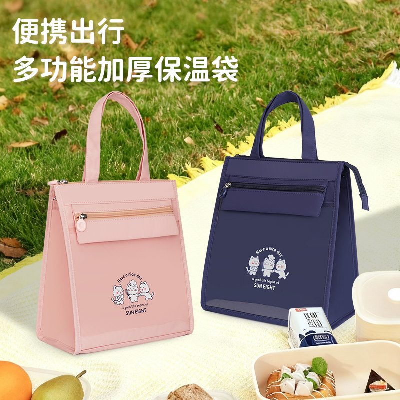 饭盒袋小学生保温手提袋便当包通勤上学上班族便携午餐袋饭包