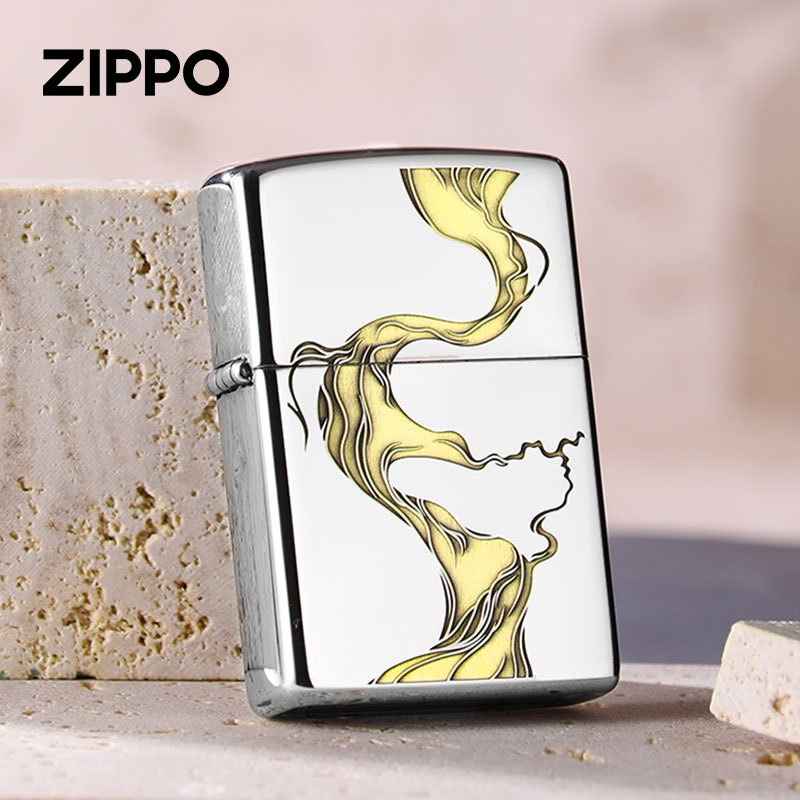 zippo打火机正品 生生不息 镜面煤油防风 雕刻送男士实用七夕礼物