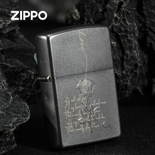 zippo正品打火机玫瑰恋曲