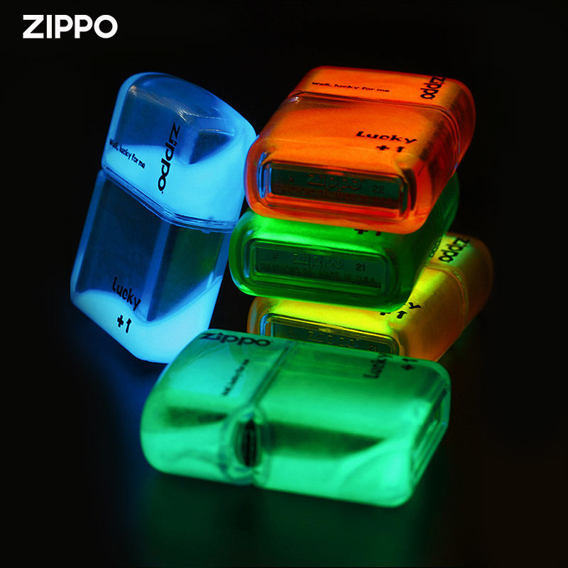 zippo打火机夜光流沙 官方旗舰芝宝亚克力外壳送男友情人节礼物