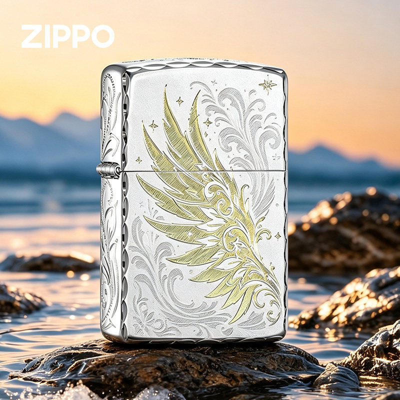 zippo打火机羽翼沧海图片