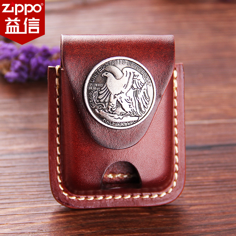 zippo打火机套正版zppo正品zipoo芝宝男棕色皮套zoop配件真皮牛皮 ZIPPO/瑞士军刀/眼镜 ZIPPO/芝宝 原图主图