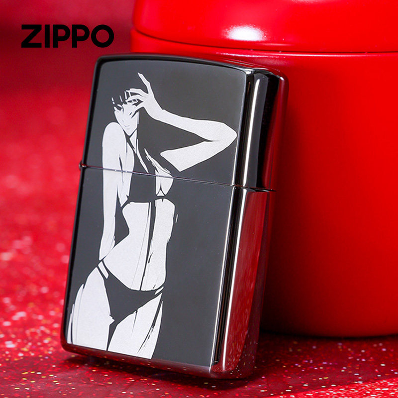 zippo打火机正品 少来烦姐防风煤油黑冰镭射生日礼物送女生男朋友