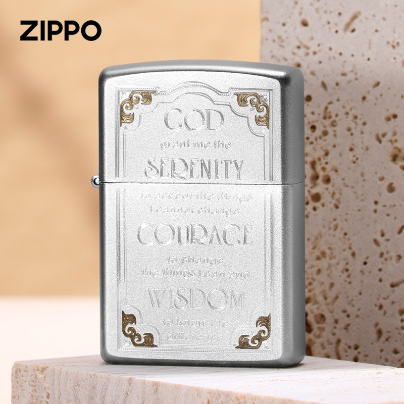 ZIPPO打火机正品 28458警世箴言 原装正品之宝官方旗舰送男友礼物