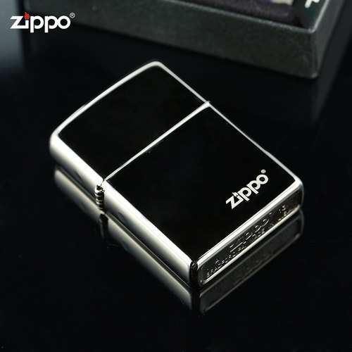zippo打火机150ZL黑冰标志