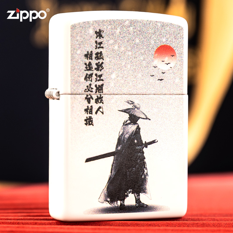 zippo打火机江湖剑客正版zppo正品zipoo美国原装进口男彩印情人节