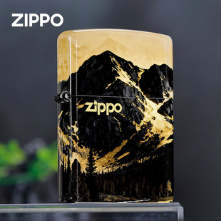 zippo打火机 日照金銮日照金山 彩印夜光防风煤油 高档情人节礼物