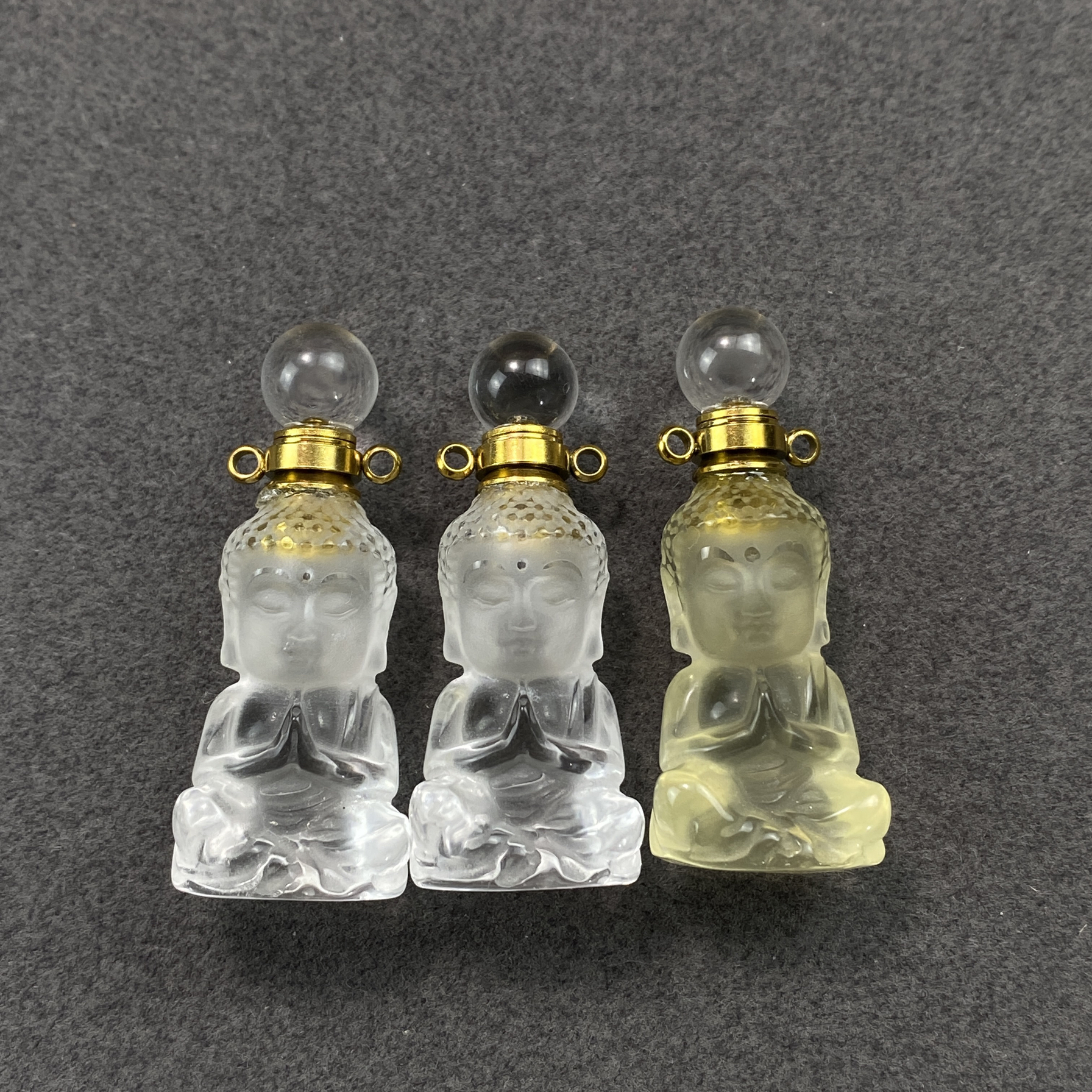 天然白水晶黄水晶佛祖香水瓶吊坠精油瓶项链女款锁骨链送女友闺蜜