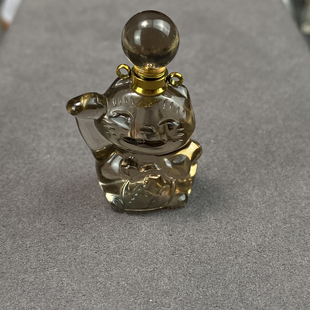 天然招财猫茶水晶香水瓶精油瓶吊坠女款礼物吊坠毛衣链