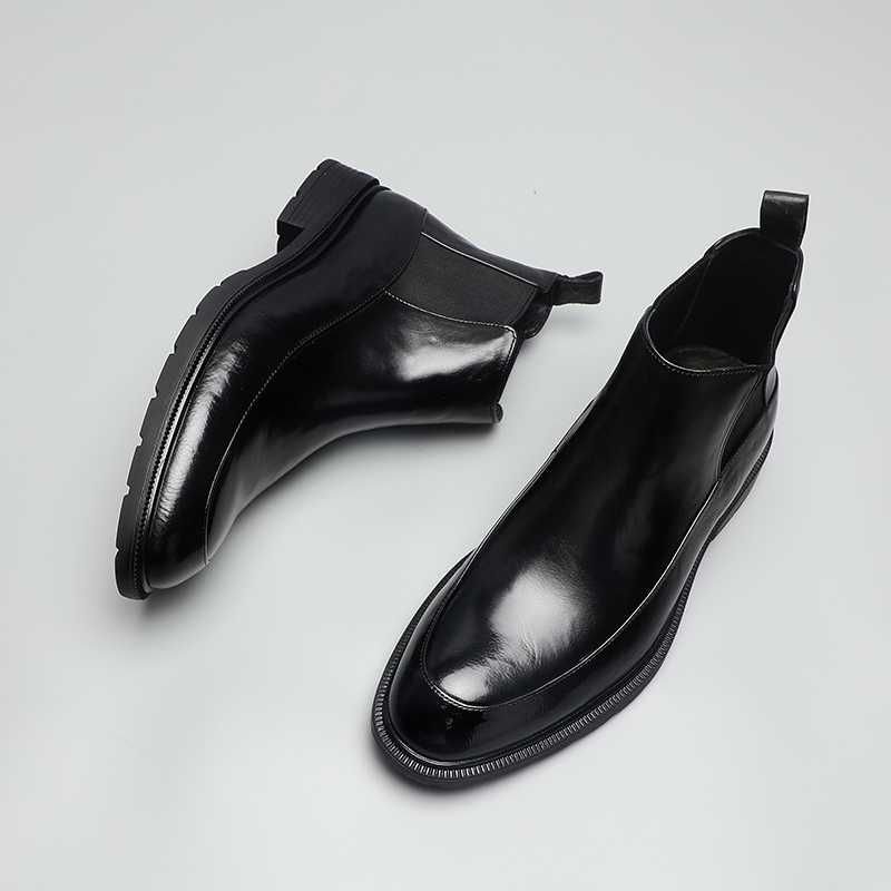 英伦风切尔西靴男真皮高帮马丁靴