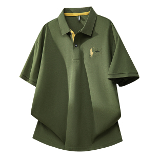 宽松翻领短袖 polo衫 男夏季 CMKC T恤短袖 薄款 刺绣休闲套头半袖 夏季