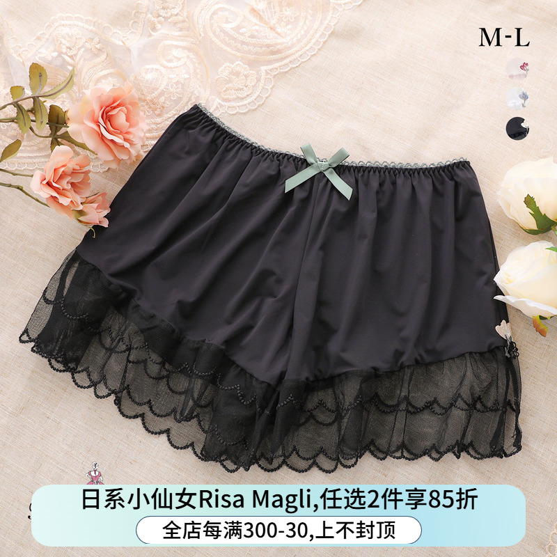 RisaMagli透明蕾絲居家打底短褲