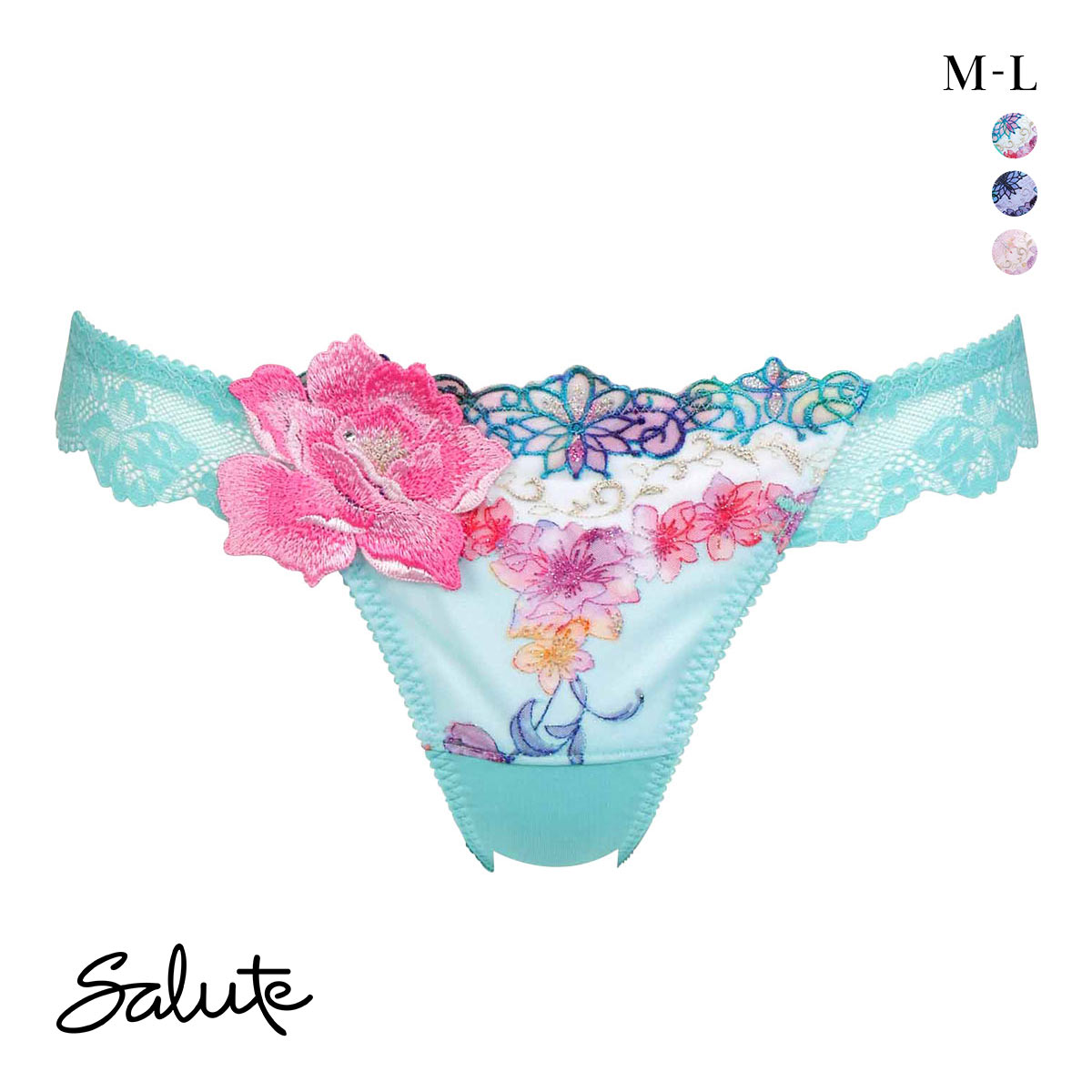 重工刺绣日系蕾丝性感低腰丁字裤