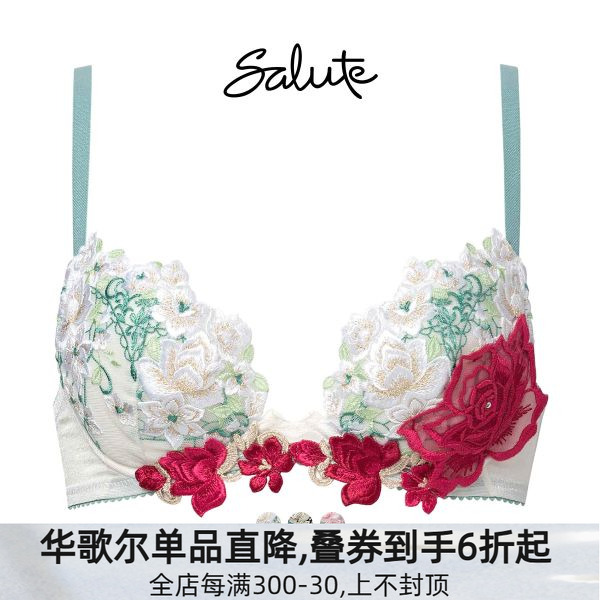 Salute集中聚拢显大性感蕾丝文胸
